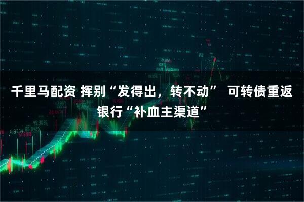 千里马配资 挥别“发得出，转不动”  可转债重返银行“补血主渠道”